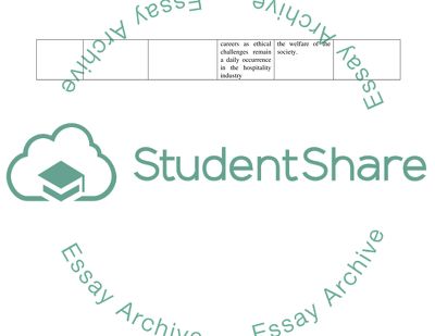 The Role of Hospitality Ethics in Hotel Businesses