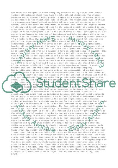 The Ethical Decision Making System