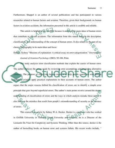 Human Error in Aviation