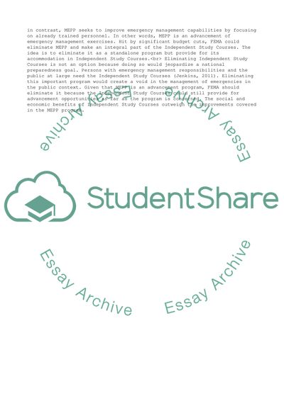 FEMAs Pre-Disaster Mitigation Program