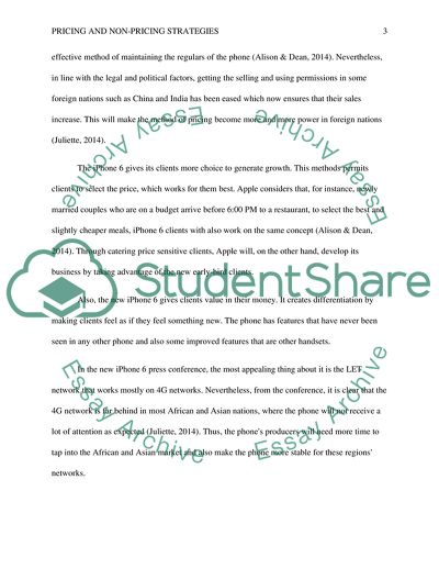 Pricing and Non-pricing Strategies