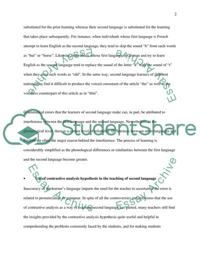Second Langauge Learning