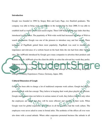 Googles Comparative Management