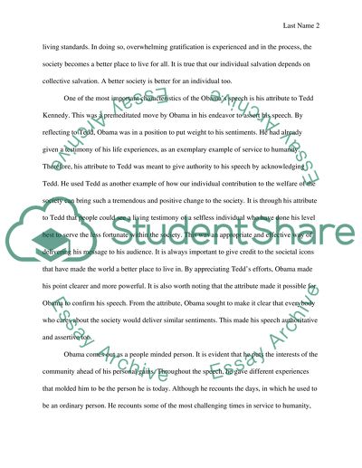 Analysis of Obama Speech at Wesleyan University