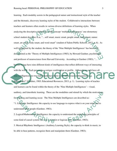 Multiple Intelligences and Diverse Learning Styles