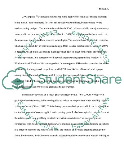 Multi axis milling machine