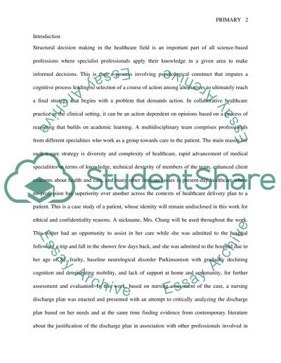 Primary and Community Care Services