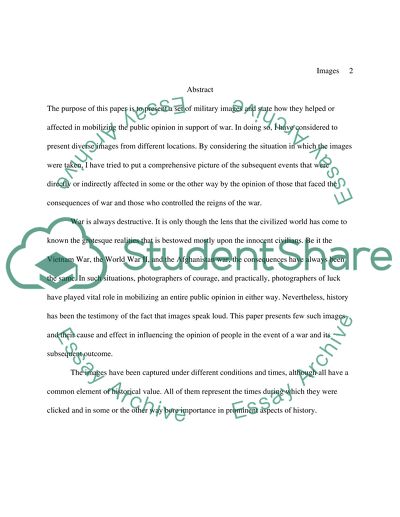 Images That Mobilized Popular Opinion in Support of War