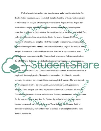 Analysis of New Fish-Killing Algae in Coastal Delaware Produces Neurotoxins Article