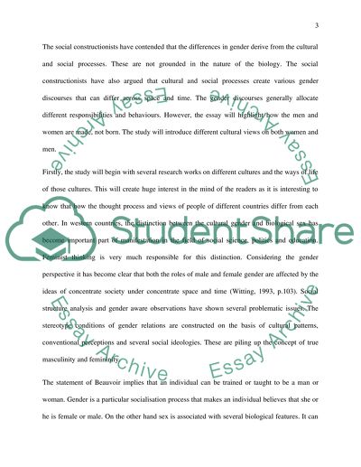 The statement of Simone de Beauvoir Women and Men are made, not born