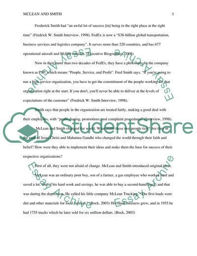 Compare Malcom McLean and the historical significance of the converted tanker Ideal X to the founder of Federal Express, Fred Smith