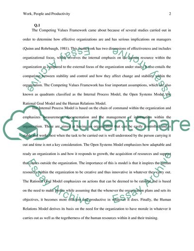 Work, People, and Productivity