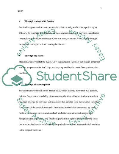 Severe Acute Respiratory Syndrome