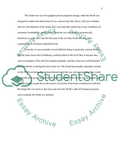 The Confederacys Defeat in the Civil War