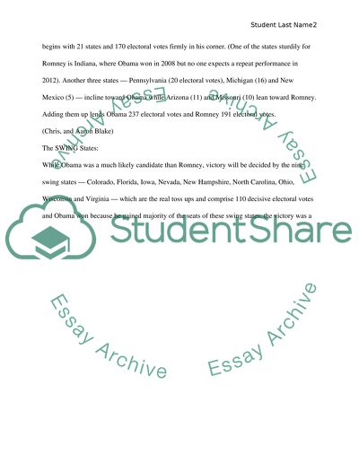 The US Presidential Elections 2012