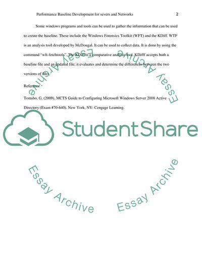 Performance Baseline Development for Severs and Networks