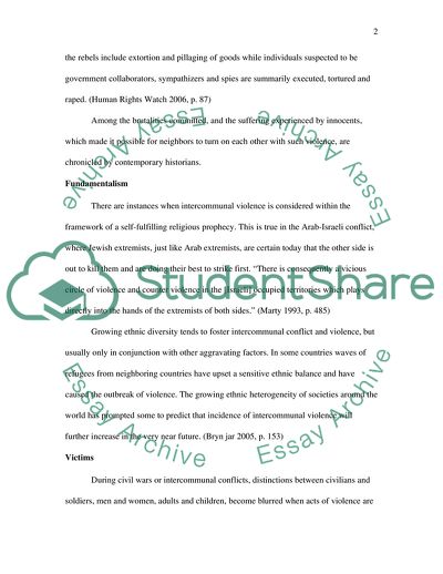 The Impact of Intercommunal Violence