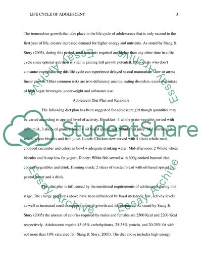 Life Cycle of Adolescent