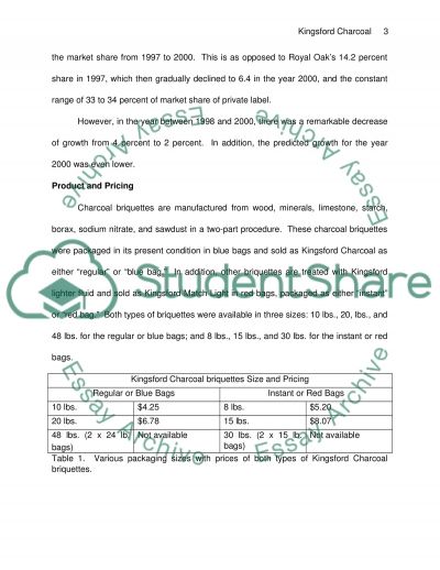 kingsford charcoal case study essay example kingsford charcoal case study essay example
