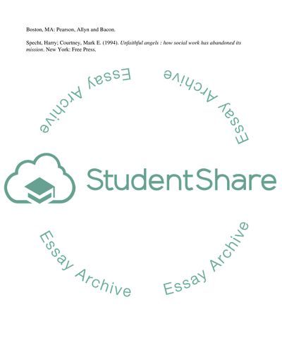 Social Work as a Profession