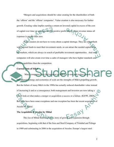 Corporate Finance - Mergers and Acquisitions