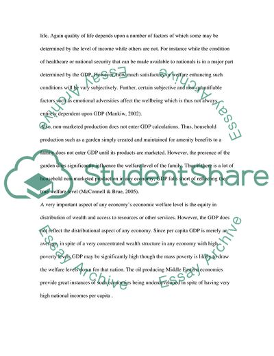 Since Country A has a higher GDP than Country B then this must mean the residents of Country A are better off in terms of economic welfare. Discuss
