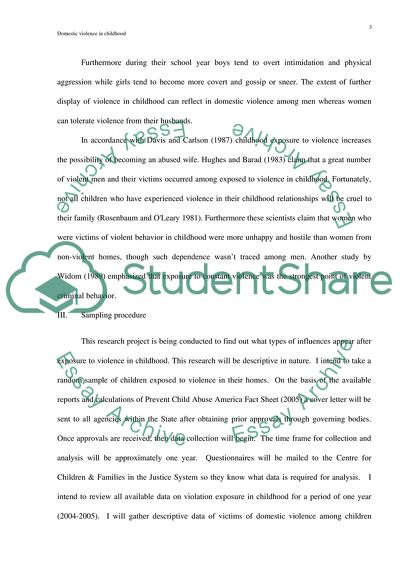 Domestic Violence in Childhood