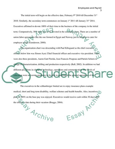 Employees & Payroll Schlumberger