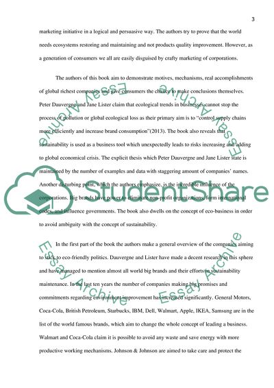 Eco-Business: a Big-Brand Takeover of Sustainability by Dauvergne and Lister