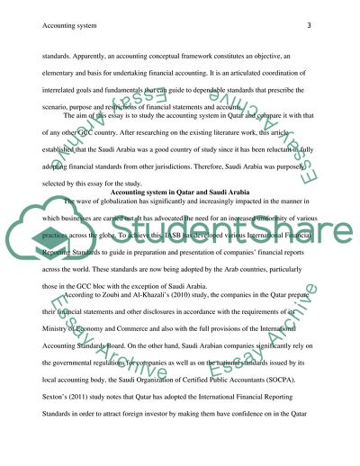 Accounting System and Financial Reporting Standards