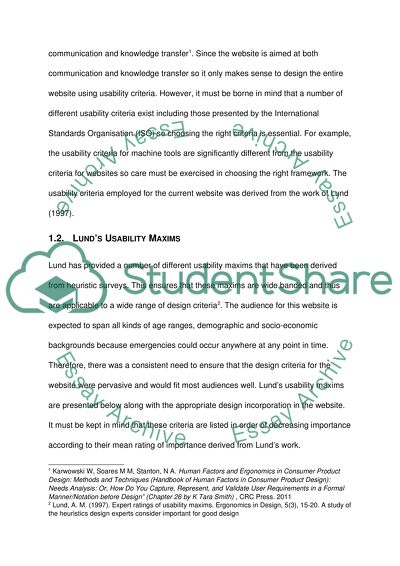 Design and Implementation of the Website