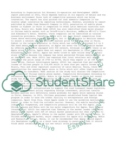 Business proposal for opening a new Apple store in Chile