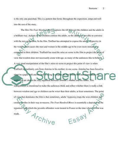 Mise en scene essay