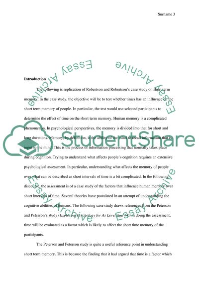 Duration of Short-Term Memory