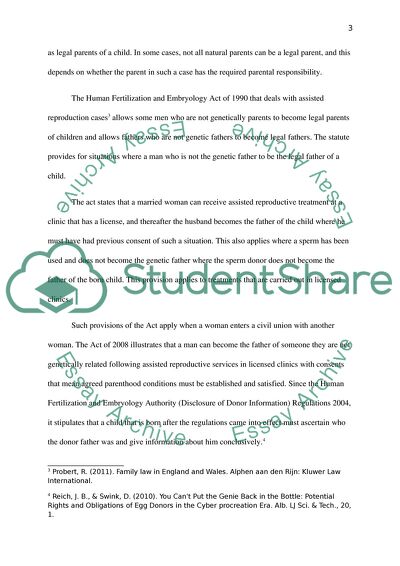 The Act of Parliament That Applies to Assisted Reproduction and Legal Reproduction