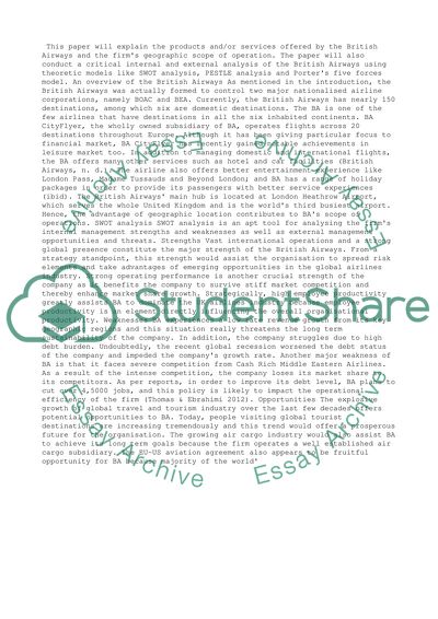 British Airways (BA): Corporate Strategy