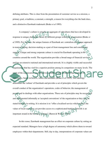 Relationships between Corporate and National Culture