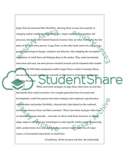 Economics Of Innovation