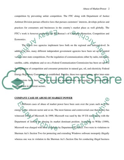 Market Power (Business Enviroment Module)
