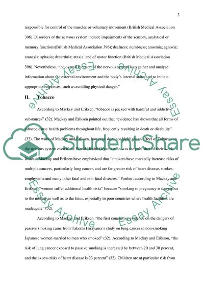 Marijuana and Tobacco: Effects on the Nervous System