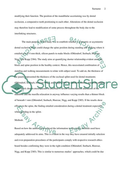Temporarily Manipulated Dental Occlusion