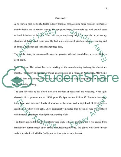 Formaldehyde as a Chemical Agent