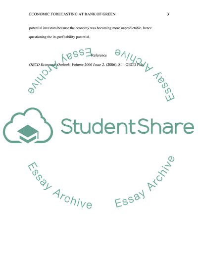ECONOMIC FORECASTING AT BANK OF GREEN