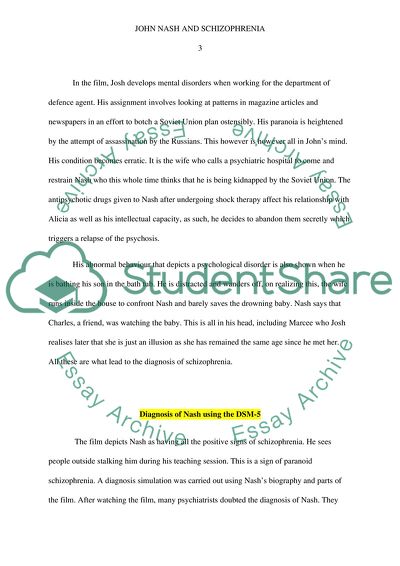 John Nash and Schizophrenia