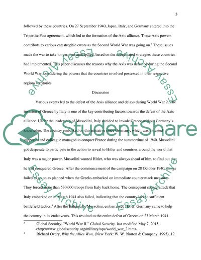 Second World War: Axis Defeat