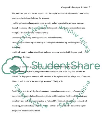 Comparative emplyee relation systems - singapore and eire