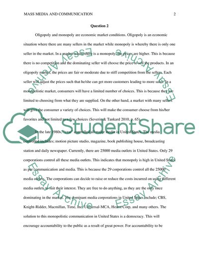 Mass Media and Communication