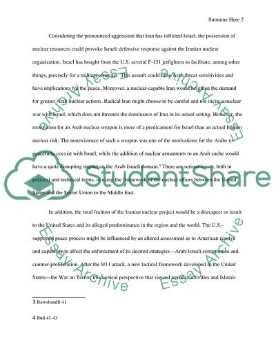 U.S.-Israel Relations with Iran Concerning the Nuclear Bomb