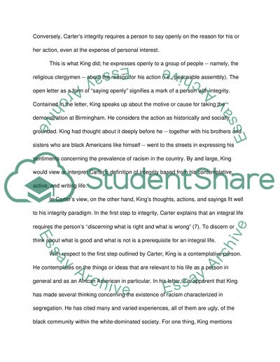 Integrity from Kings and Carters views