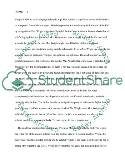 Trifles by Susan Glaspell